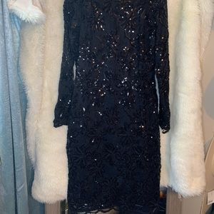 Black Sequined Dress